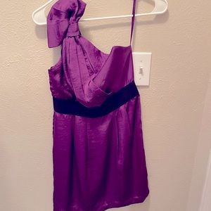 BCBGeneration Purple one shoulder cocktail dress